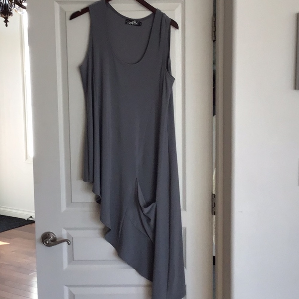 Sympli tunic. Slate grey colour.